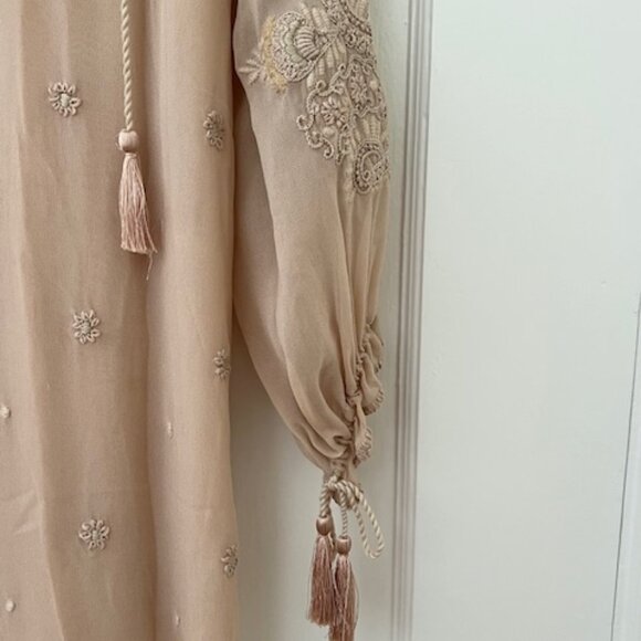 New, Gorgeous, Embroidered and Beaded Haute Hippie Mini Dress, Size XS (2-4) - Picture 4 of 8